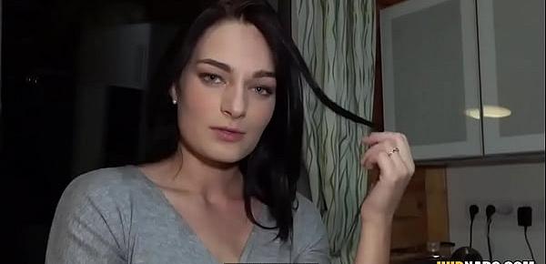  Amazing brunette chick is fucking with a complete stranger